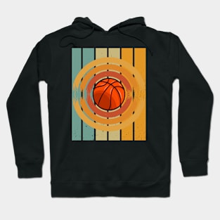 Vintage Circle Basketball Lover Art Hoodie